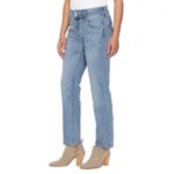 Hudson Womens Premium 5- Pocket Midrise Strait Stretch Denim Icy Blue Various Sz - Picture 1 of 4